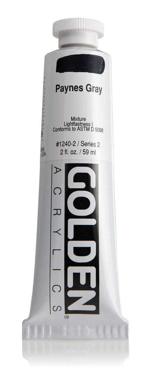 GOLDEN HEAVY BODY ACRYLIC PAYNES GRAY 2 OZ